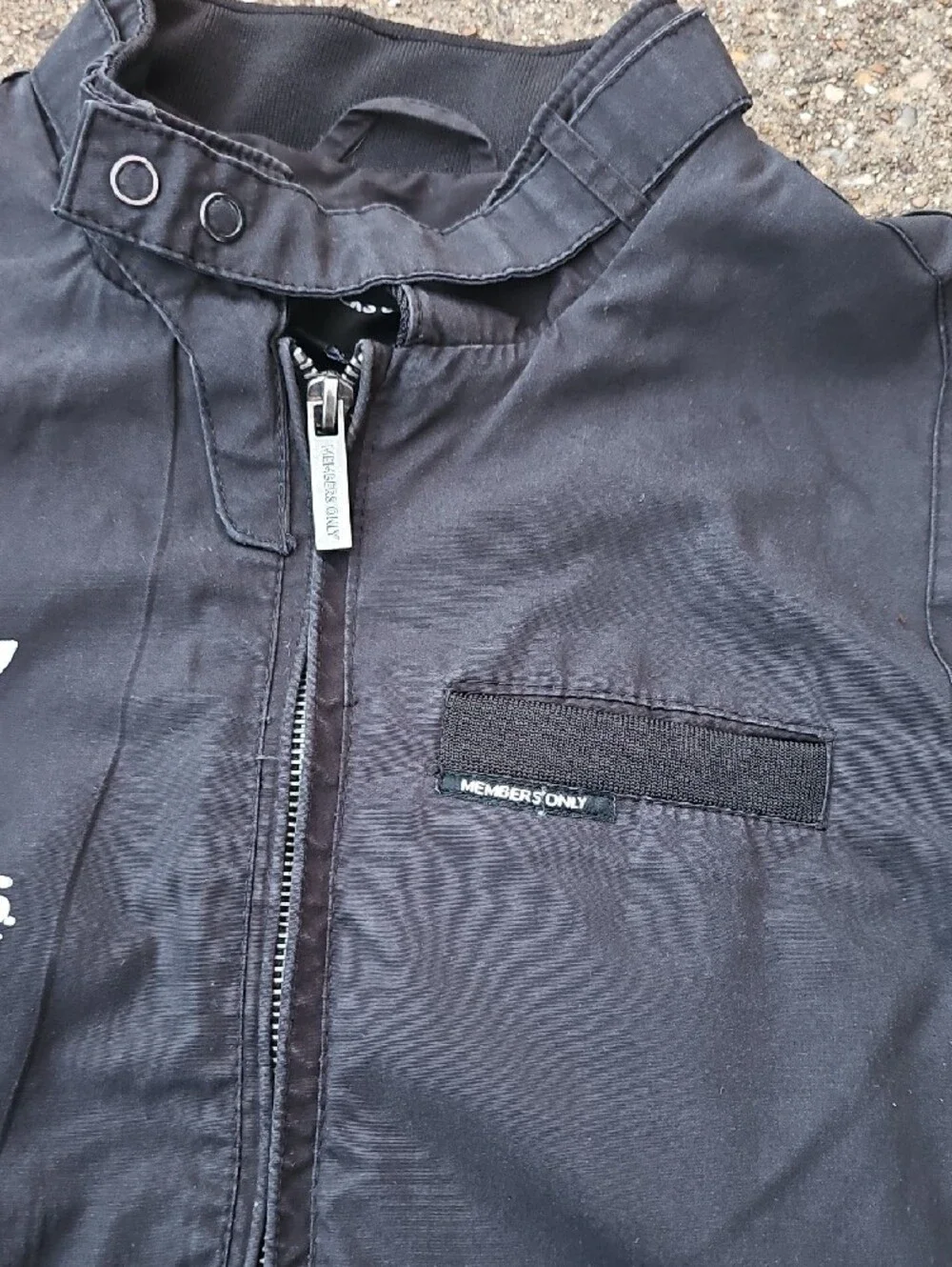 Members Only Black Bomber Jacket with Celcius Logo XS - Picture 3 of 7